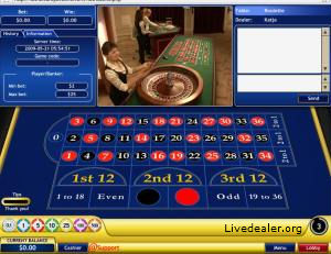 Europa Casino live dealer roulette