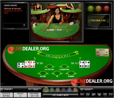 Evolution Gaming Live Baccarat Action View