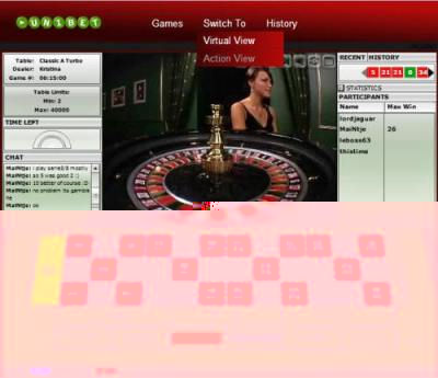 Evolution Gaming Action View Live Roulette