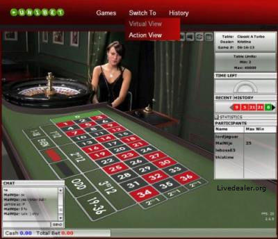 Evolution Gaming Virtual View Live Roulette