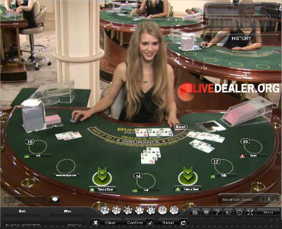 Live blackjack...full screen view