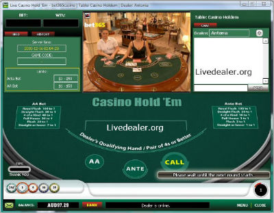 Playtech Live Casino Hold'em poker