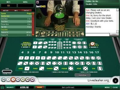 Playtech Asia Live Sicbo