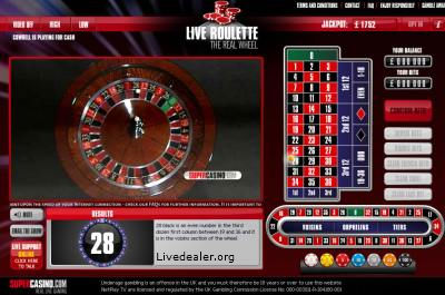 Super Casino live roulette 2