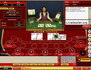 Vegas Red live dealer baccarat