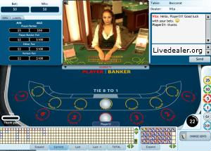 Willim Hill live dealer baccarat
