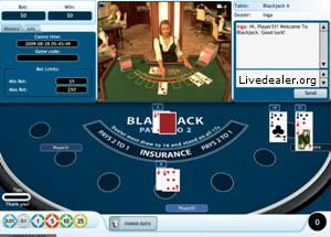 Willim Hill live dealer blackjack