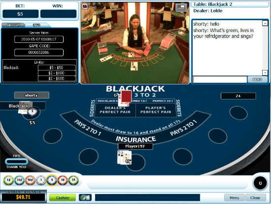 leldeblackjack First she was good enough to deal me a blackjack...