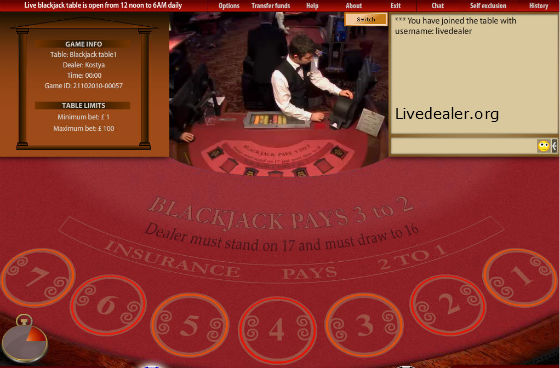 Comtrade Palace Live blackjack