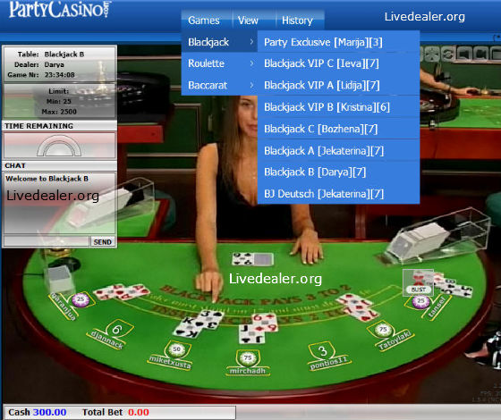 More live blackjack tables