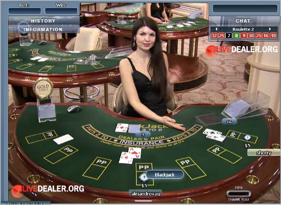 Gold table live blackjack