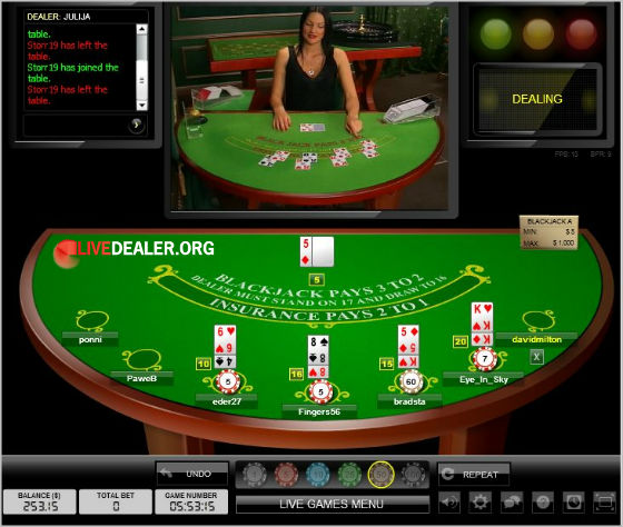 visit Julija at Unibet dealer Julija