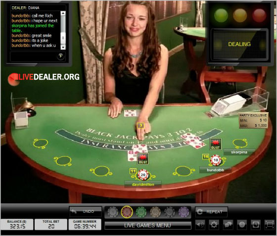 visit Party Casino dealer Diana