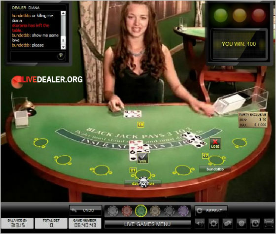 visit Party Casino dealer Diana