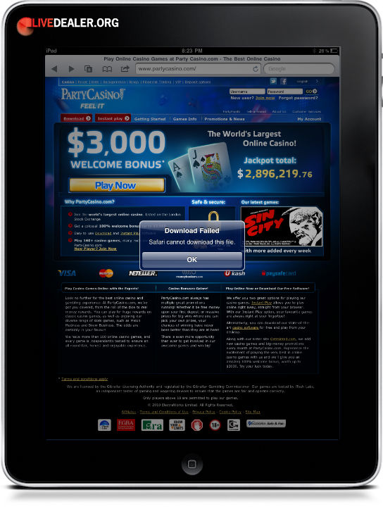partycasino-ipad