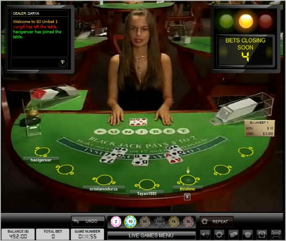 Dealer Daria at Unibet