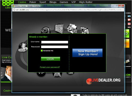 888's new instant casino