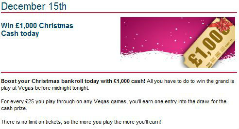 visit William Hill Vegas William Hill Advent prize 15 Dec.