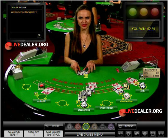 Dealer Polina at Party Casino