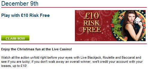William Hill live casino advent