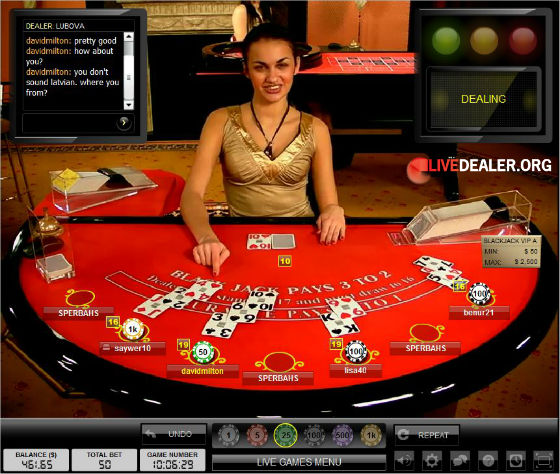 visit Part Casino Dealer Lubova at Party Casino