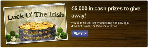 St Patrick's Day promotion