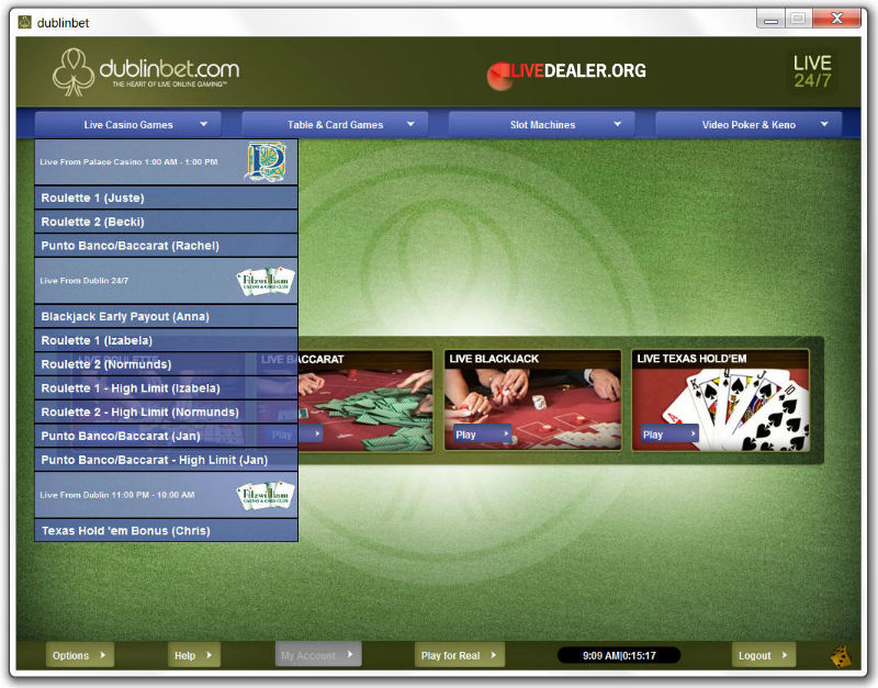 Dublinbet's multiple casino streams Dublinbet's multiple casino streams