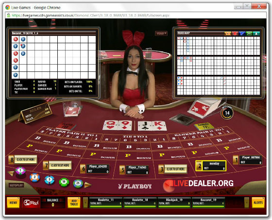 playboy bunny live baccarat