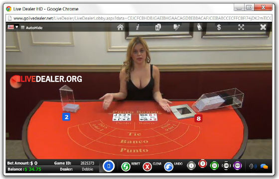 live baccarat at BetOnline