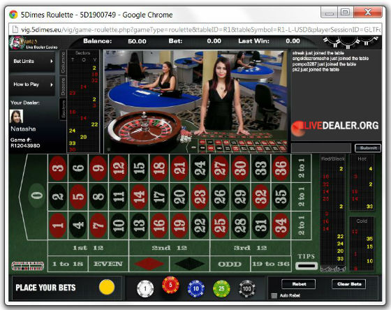 5Dimes adds single zero live roulette