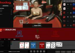 Bodog super 6 live baccarat