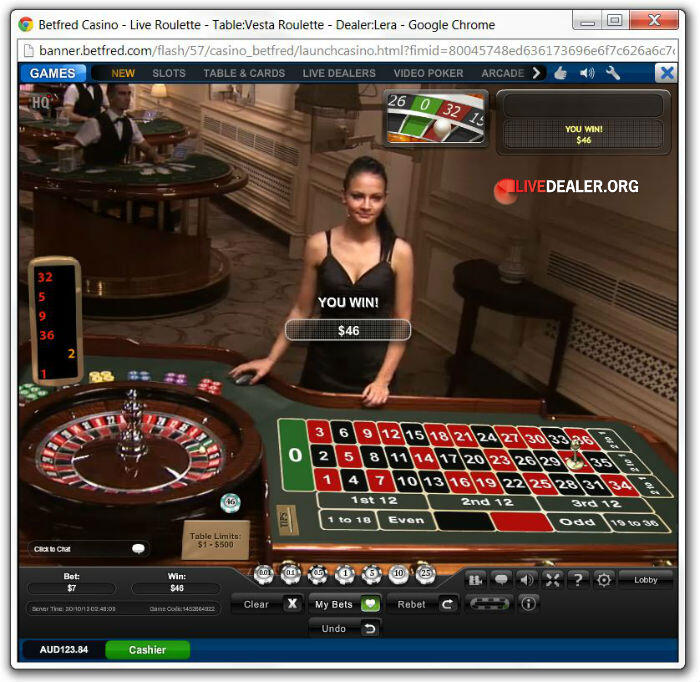 Live roulette with dealer Lera