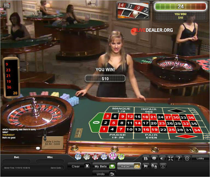 Streak with dealer Priscilla