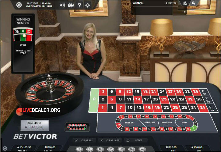 Victors live casino roulette