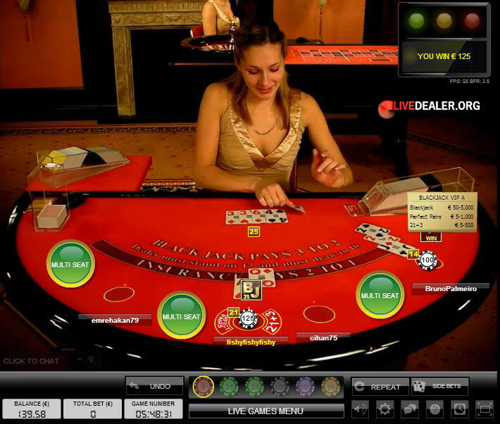 live blackjack sidebets