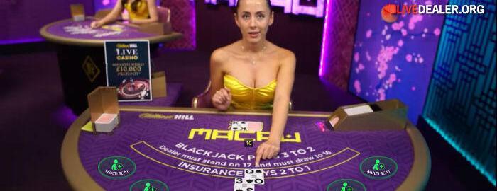 WH Macau private live blackjack