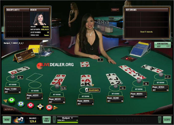 Live dealer Manuela