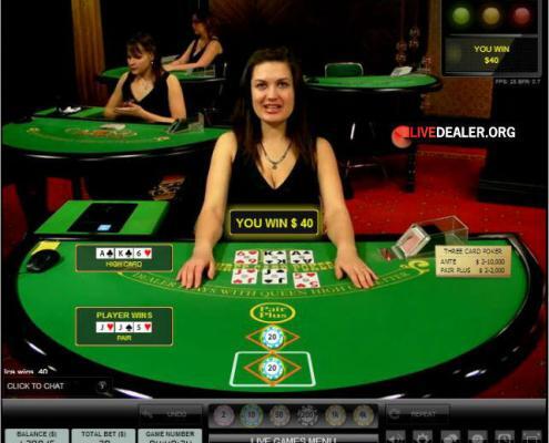 Live dealer 3 Card Poker