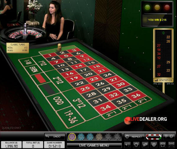 Roulette with dealer Elvira