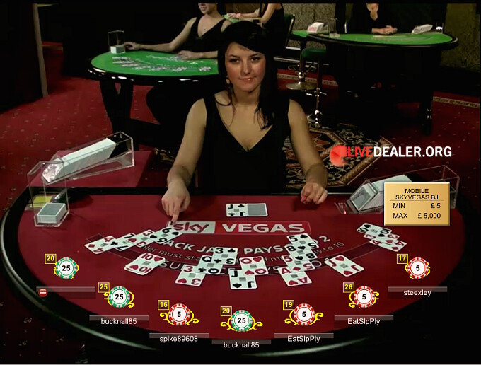 Sky Vegas table at Evolution