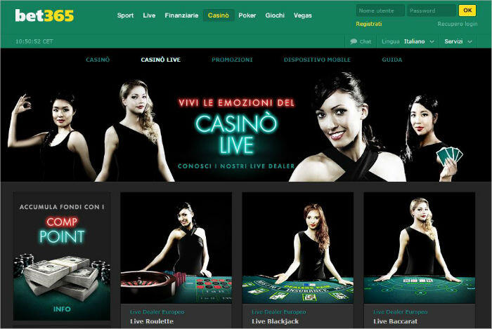 Benvenuto a bet365 casinò live | Livedealer.org