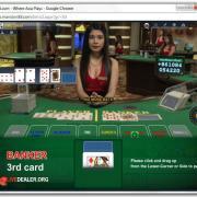 Baccarat card squeeze