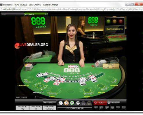 live blackjack at 888