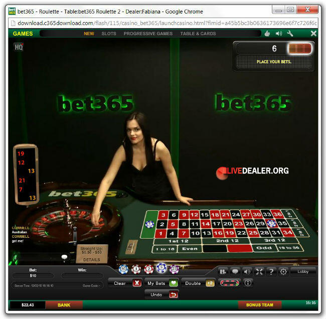 bet365 live roulette