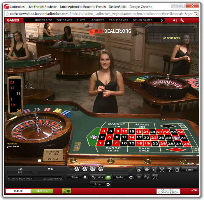 Live roulette with Stella