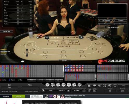 VIP baccarat at Betfair