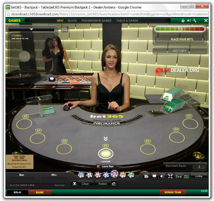 new bet365 live blackjack