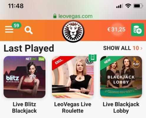 mobile leo vegas