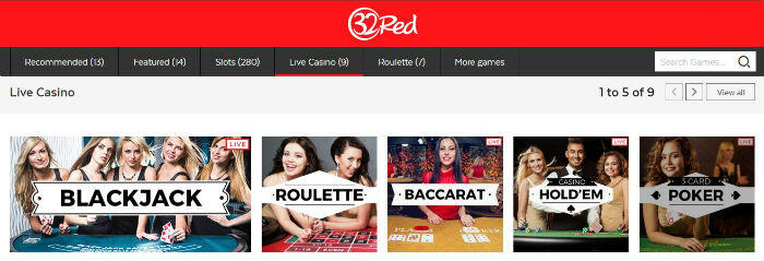 32red live casino