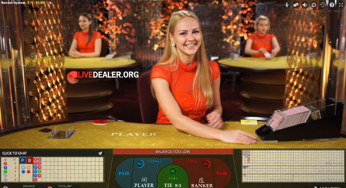 32Red live baccarat squeeze